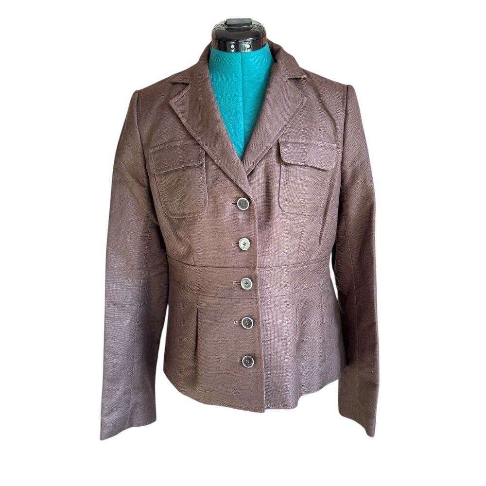Banana Republic Brown Blazer Linen - Picture 5 of 10
